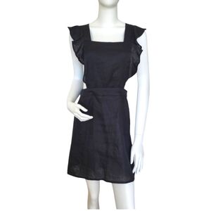Forest Lily black lightweight open back Whimpsy Goth mini Effortless dress